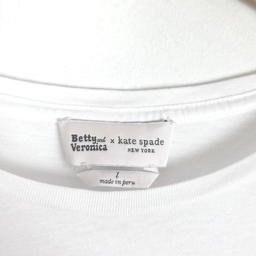 Kate Spade x Betty and Veronica Milkshake Graphic Novelty T-Shirt L Sequins